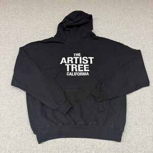 Revolt The Artist Tree California Hoodie Size XL Black Cotton Graphic Pullover